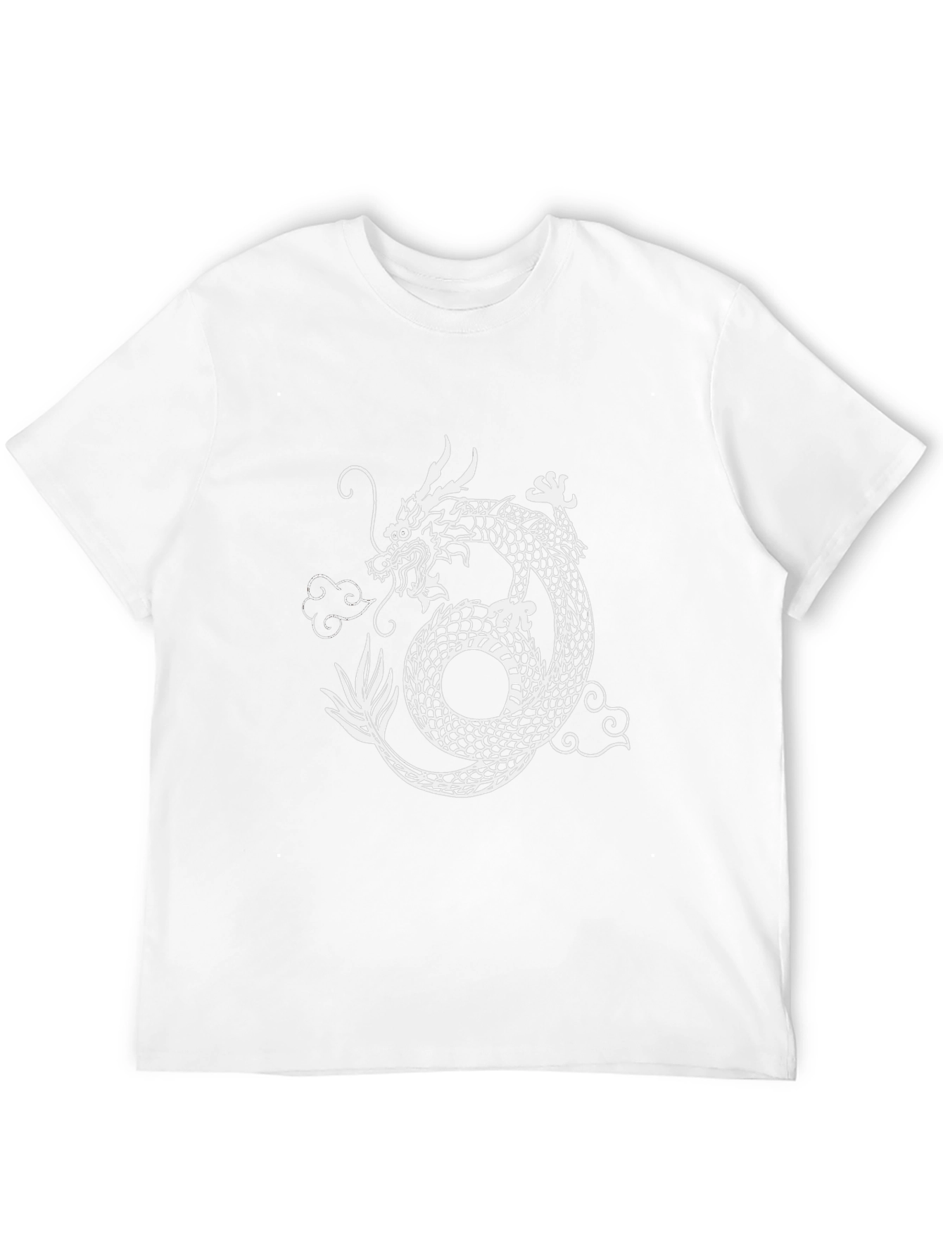 Dragon Graphic Print Crew Neck Tee
