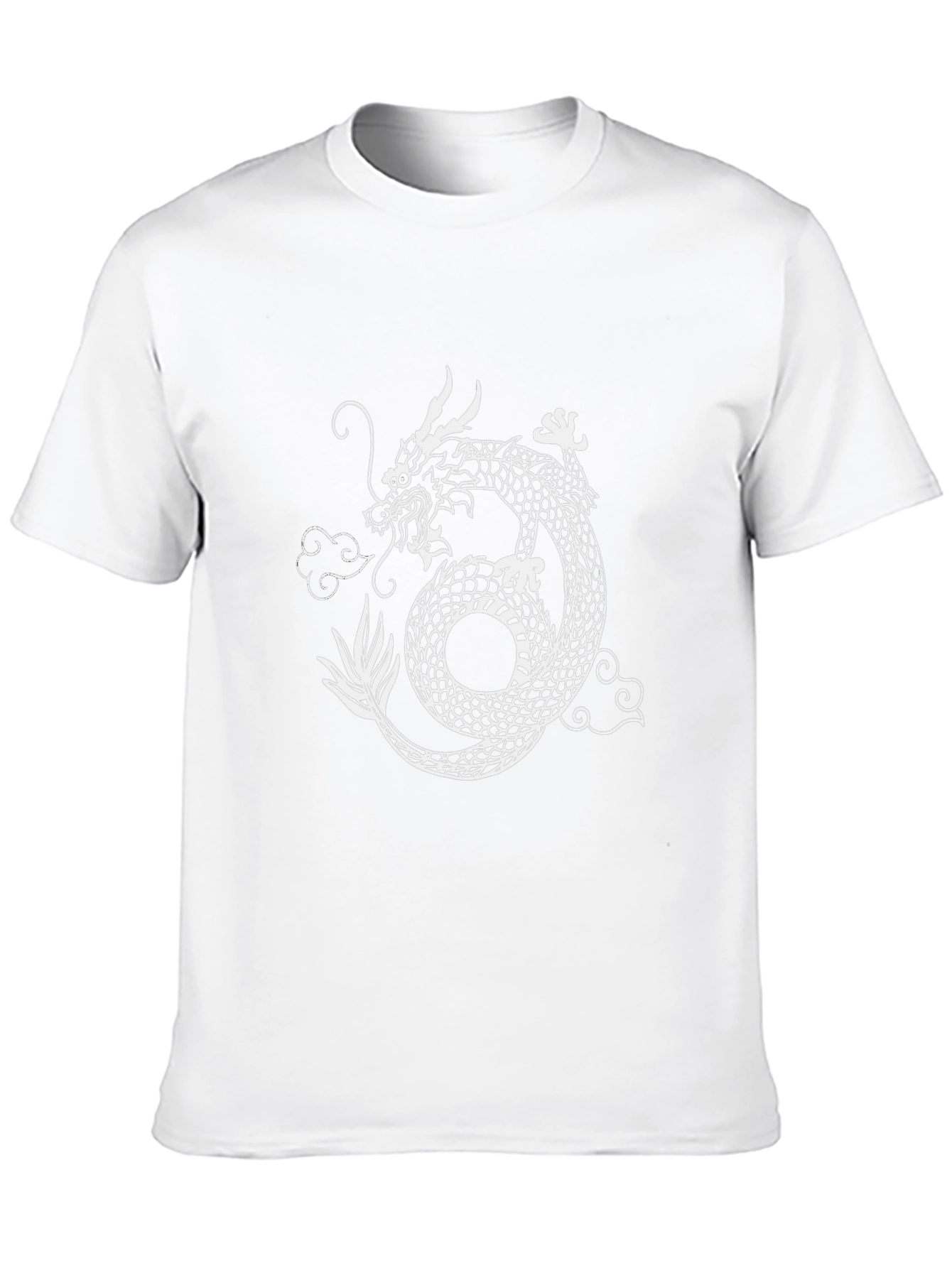 Dragon Graphic Print Crew Neck Tee