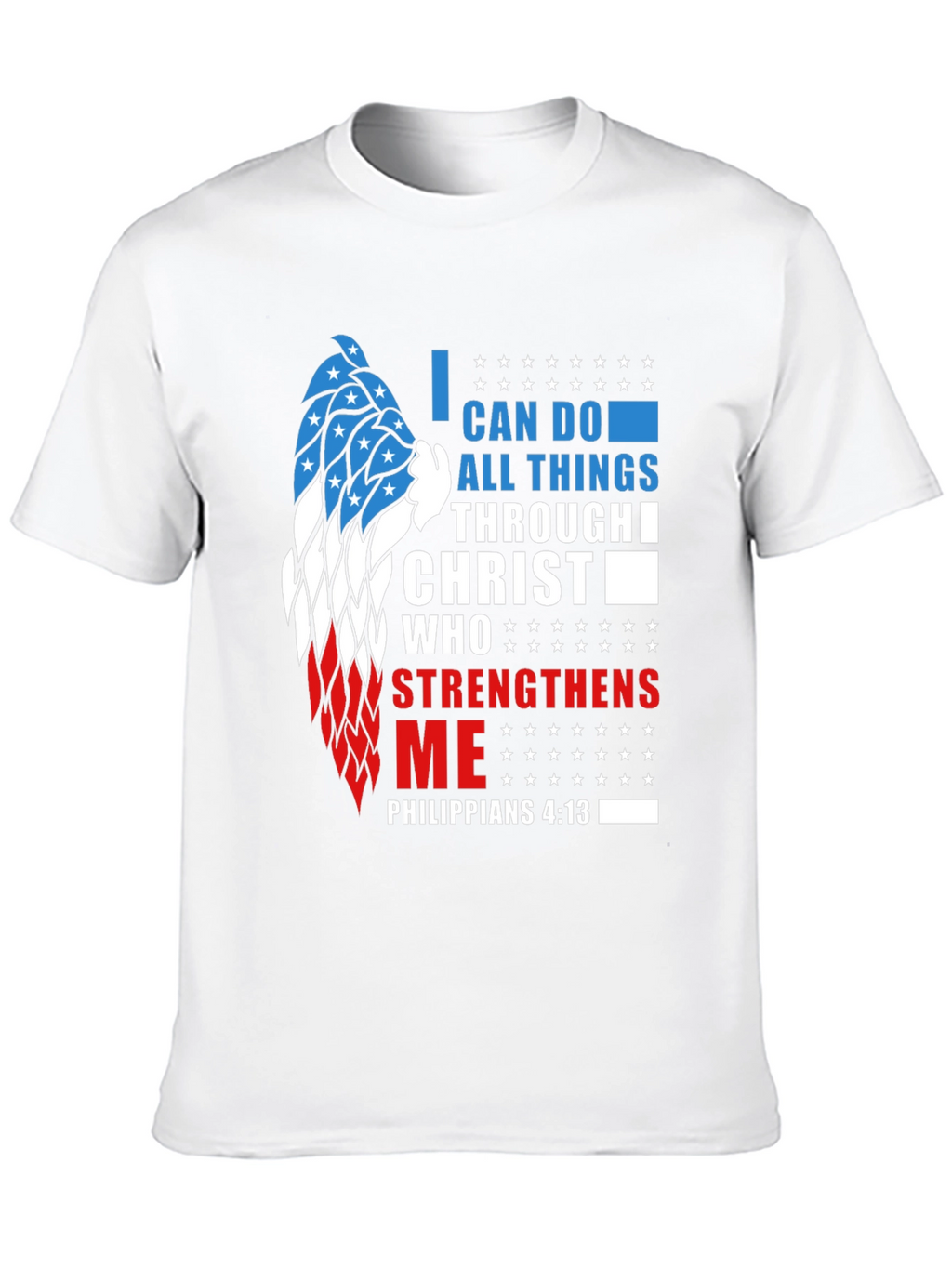 Patriotic Christian T-Shirt: Philippians 4:13