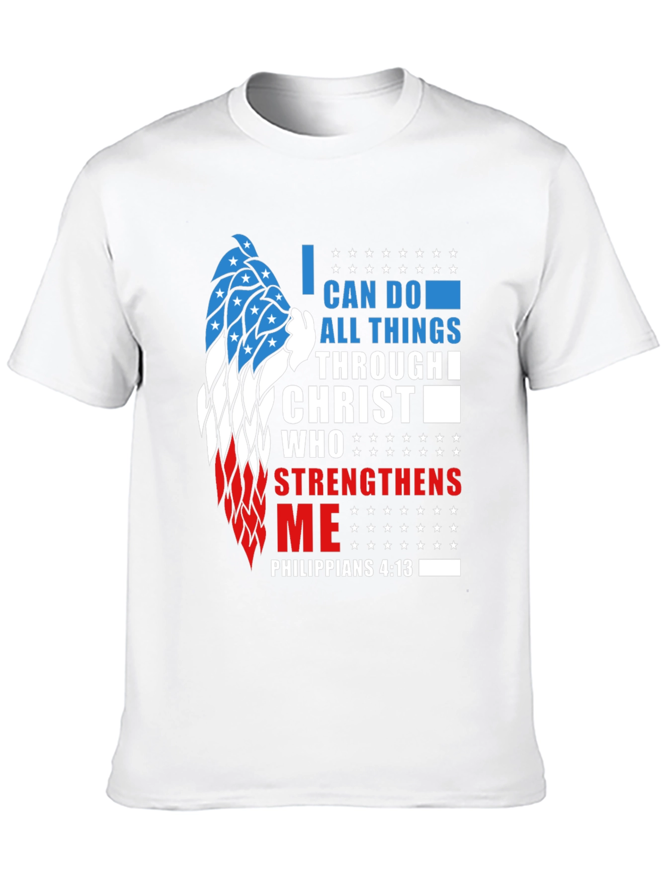 Patriotic Christian T-Shirt: Philippians 4:13