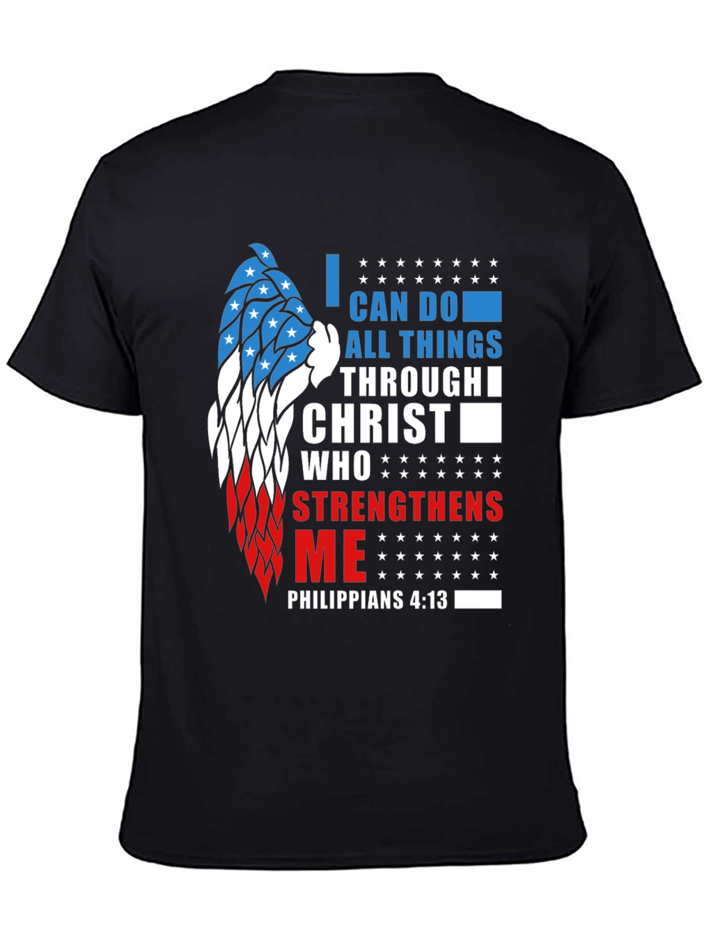 Patriotic Christian T-Shirt: Philippians 4:13