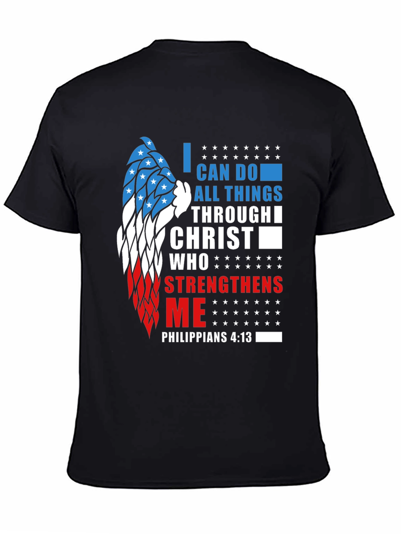 Patriotic Christian T-Shirt: Philippians 4:13