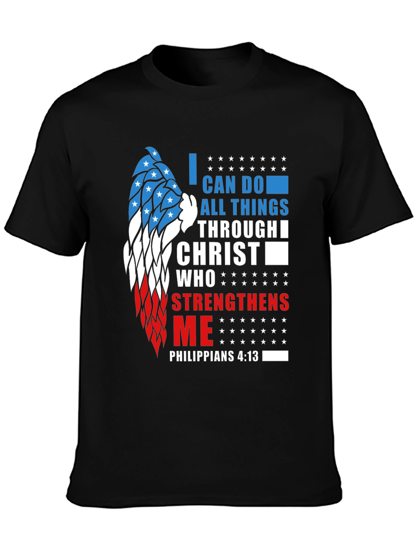 Patriotic Christian T-Shirt: Philippians 4:13