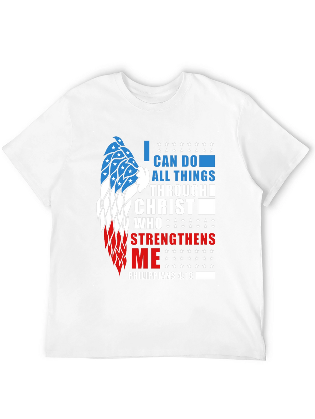 Patriotic Christian T-Shirt: Philippians 4:13