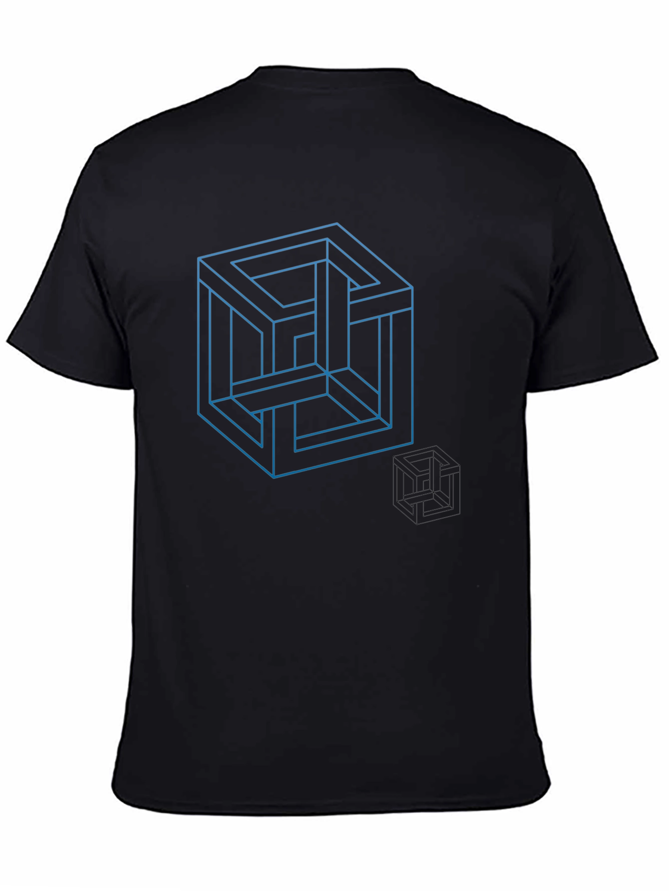 Optical Illusion Cube Graphic T-Shirt