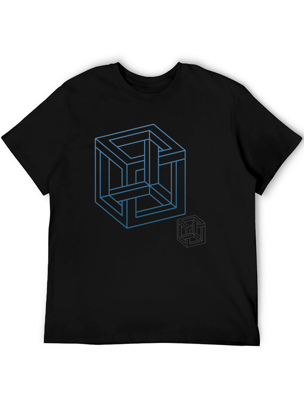 Optical Illusion Cube Graphic T-Shirt