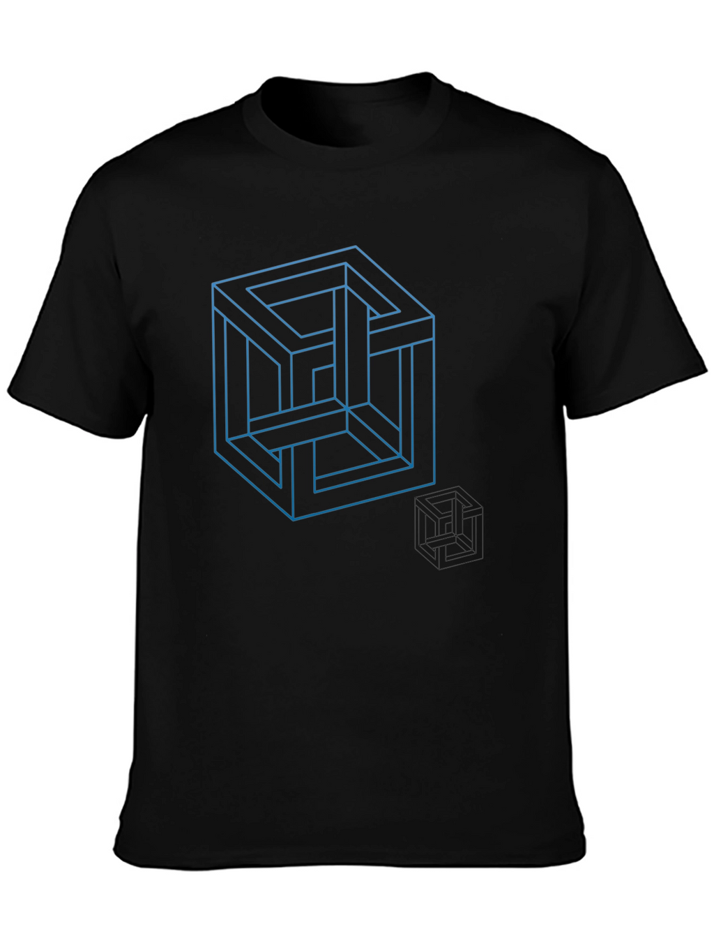 Optical Illusion Cube Graphic T-Shirt