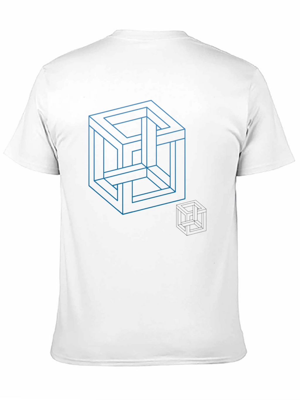 Optical Illusion Cube Graphic T-Shirt