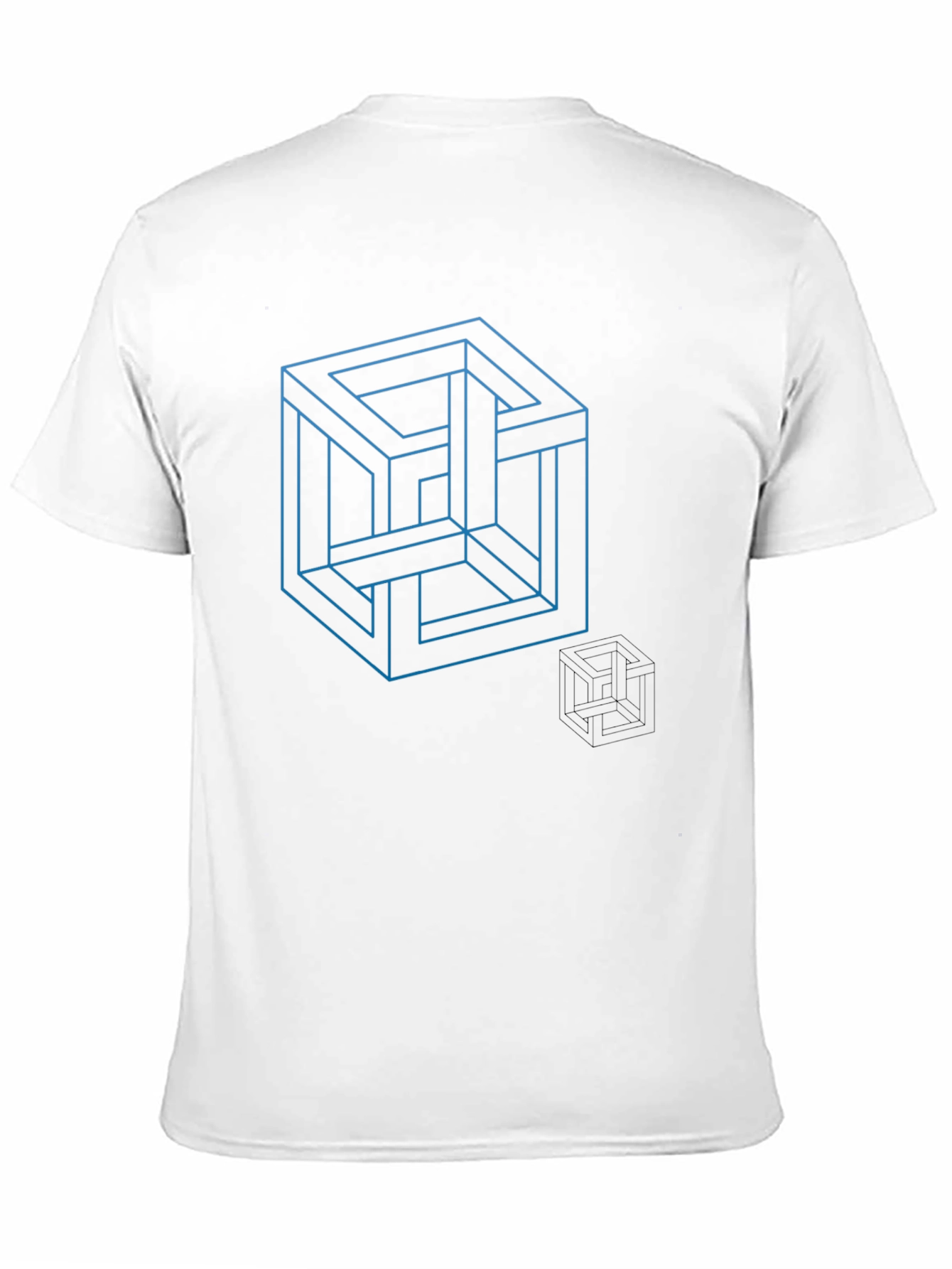 Optical Illusion Cube Graphic T-Shirt