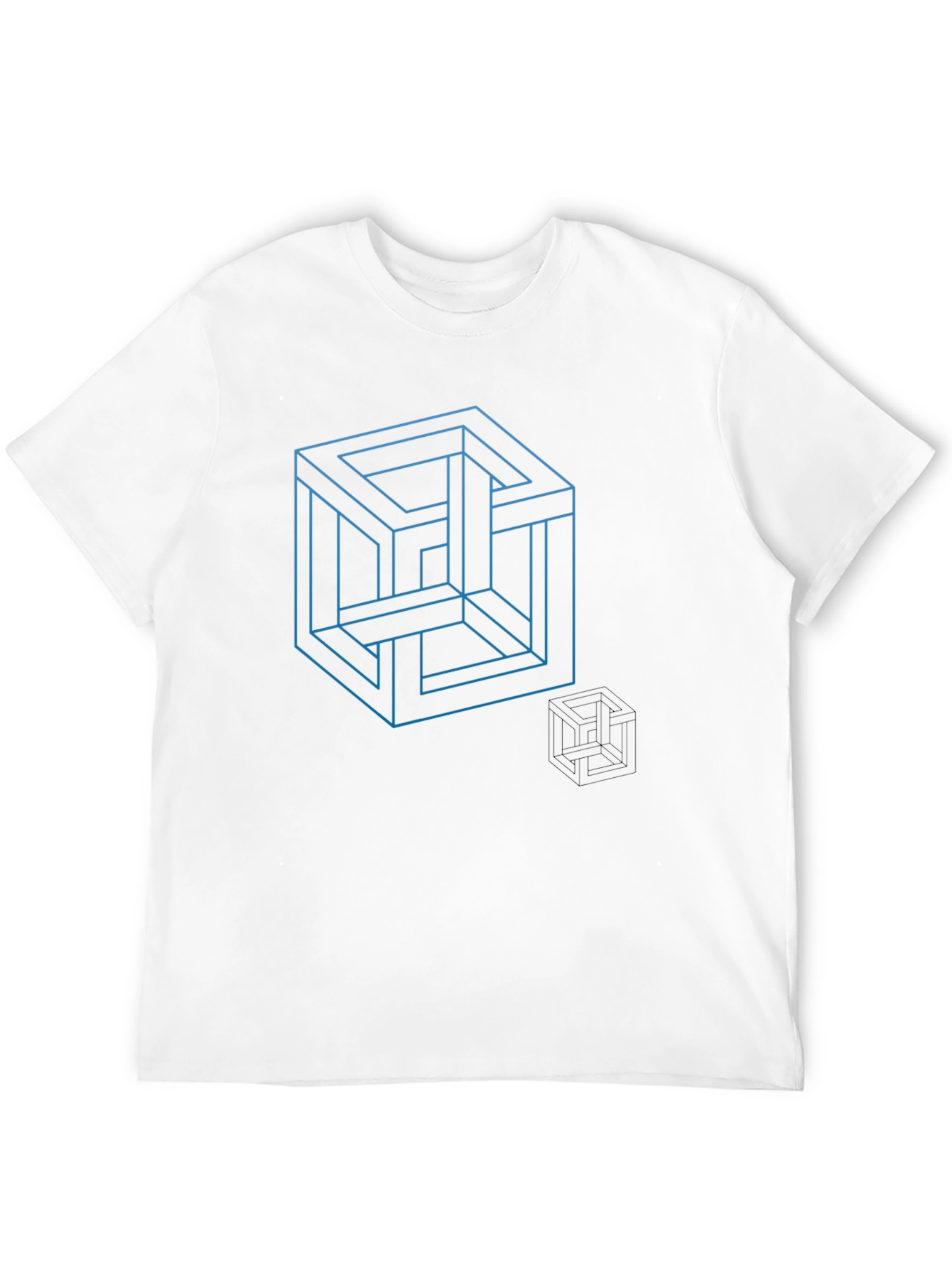 Optical Illusion Cube Graphic T-Shirt