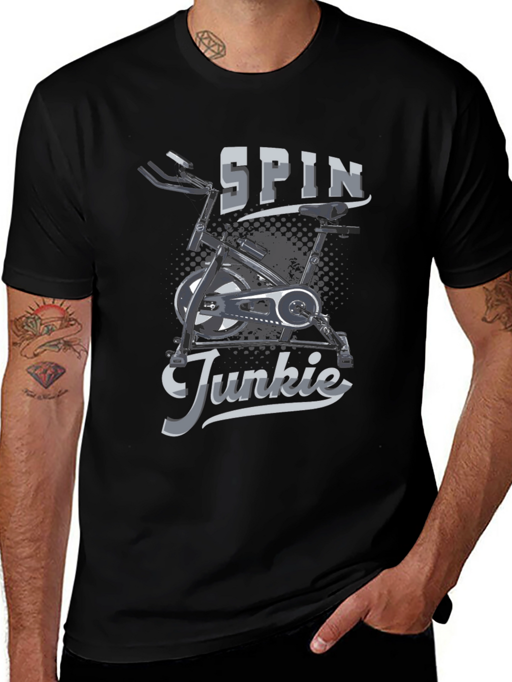 Spin Junkie Graphic T-Shirt - Black