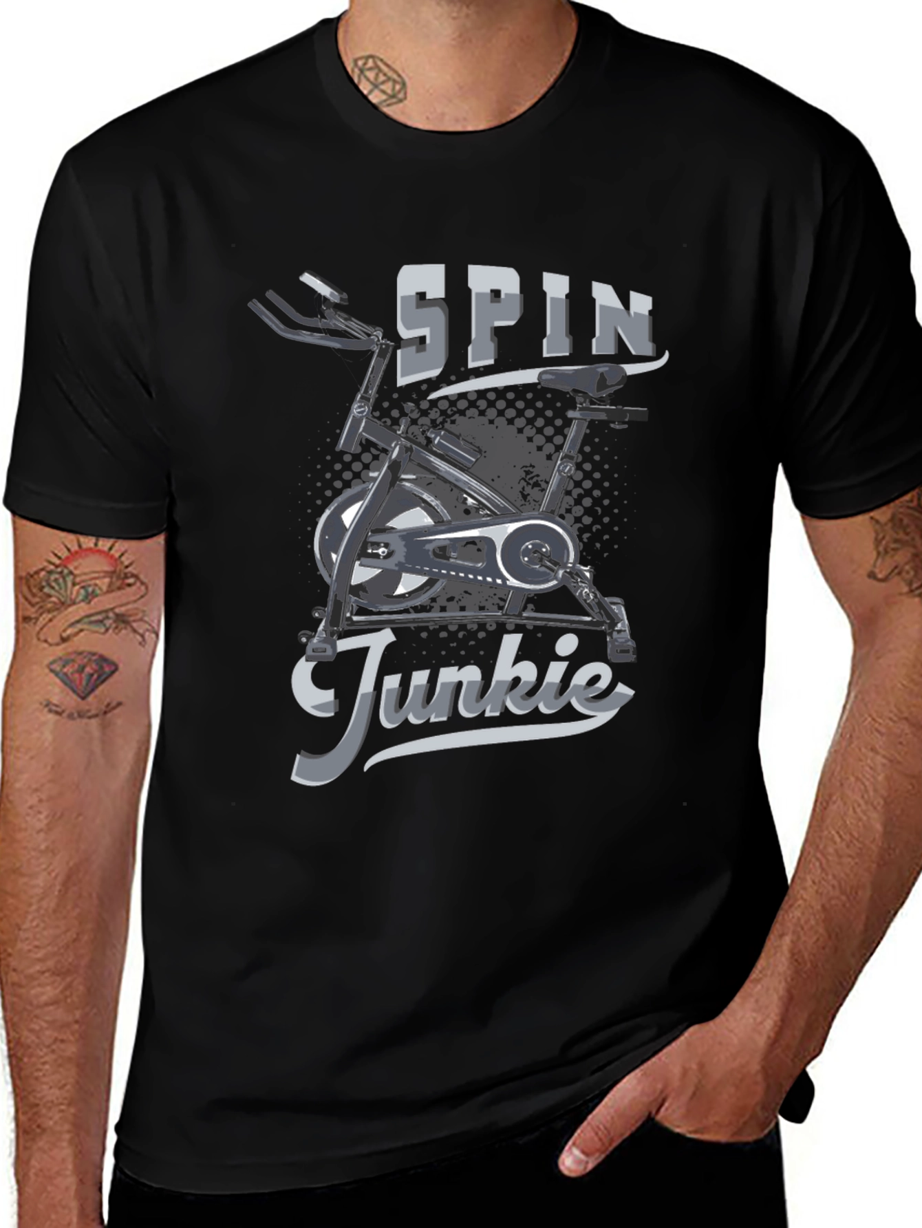 Spin Junkie Graphic T-Shirt - Black