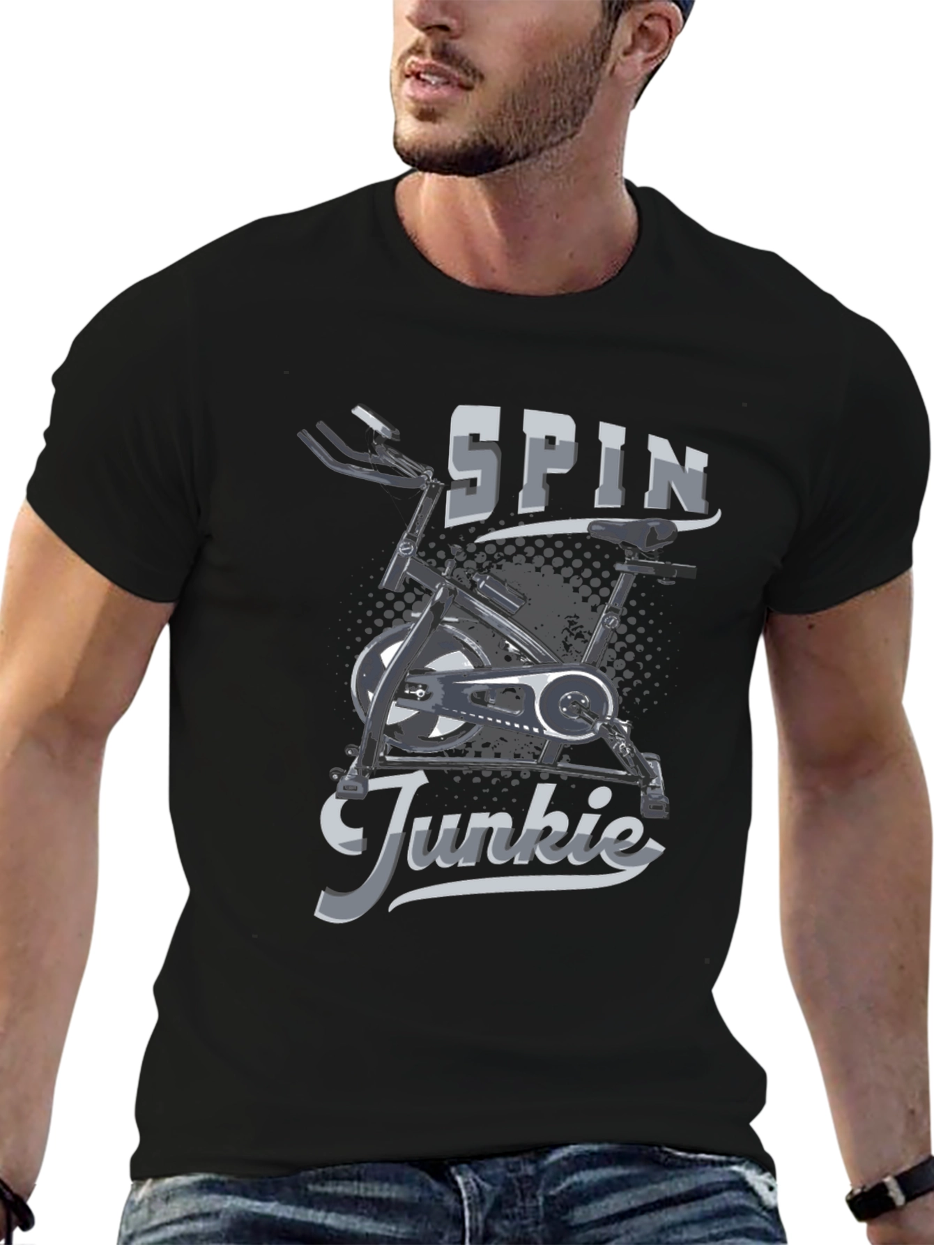 Spin Junkie Graphic T-Shirt - Black