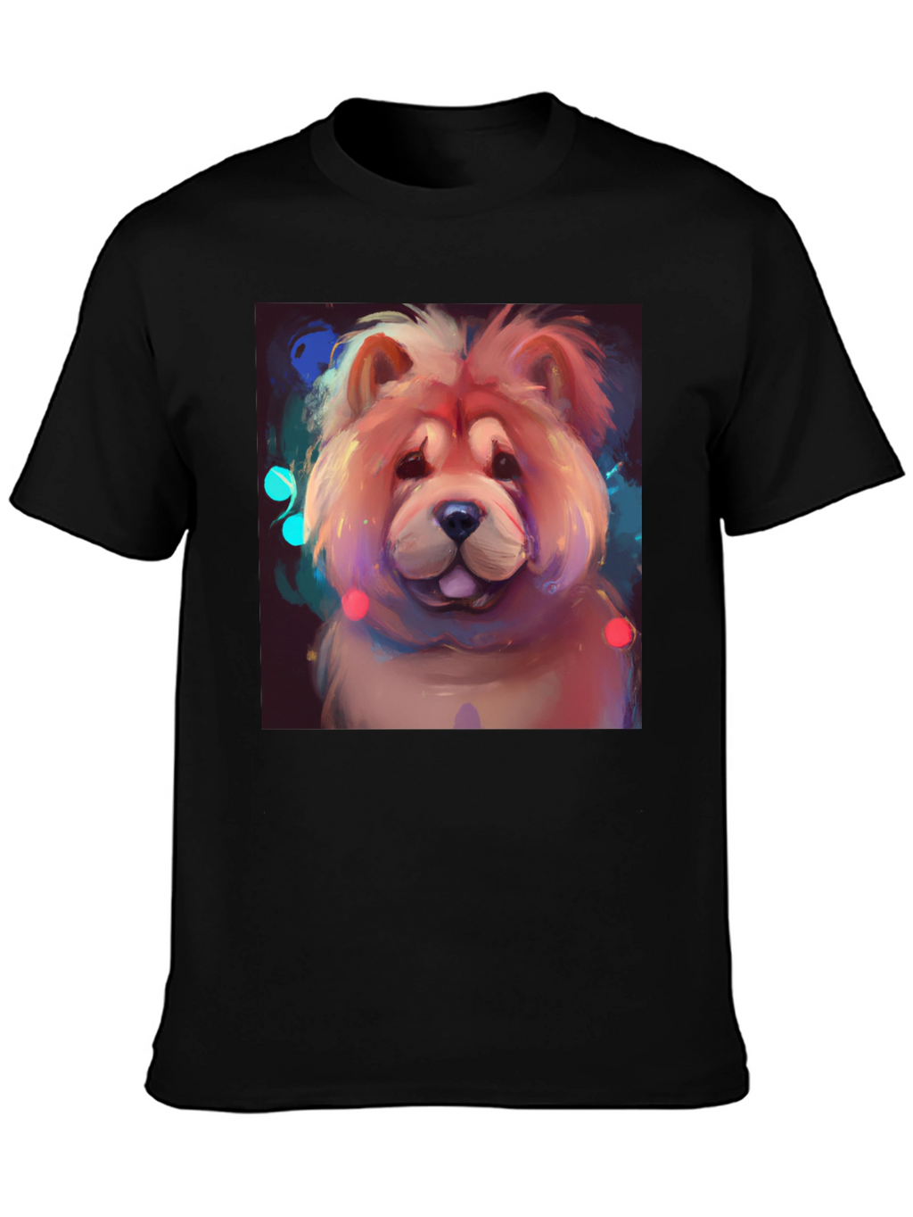 Cartoon Chow Chow Dog Graphic T-Shirt