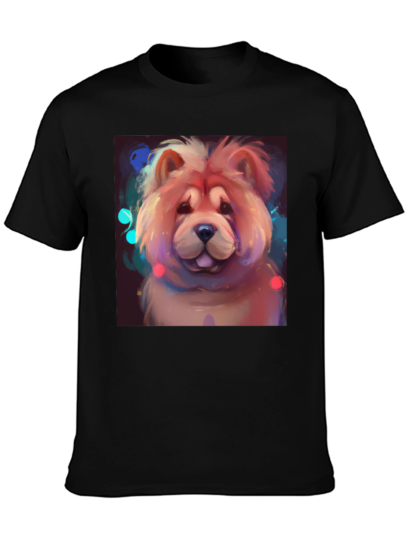 Cartoon Chow Chow Dog Graphic T-Shirt