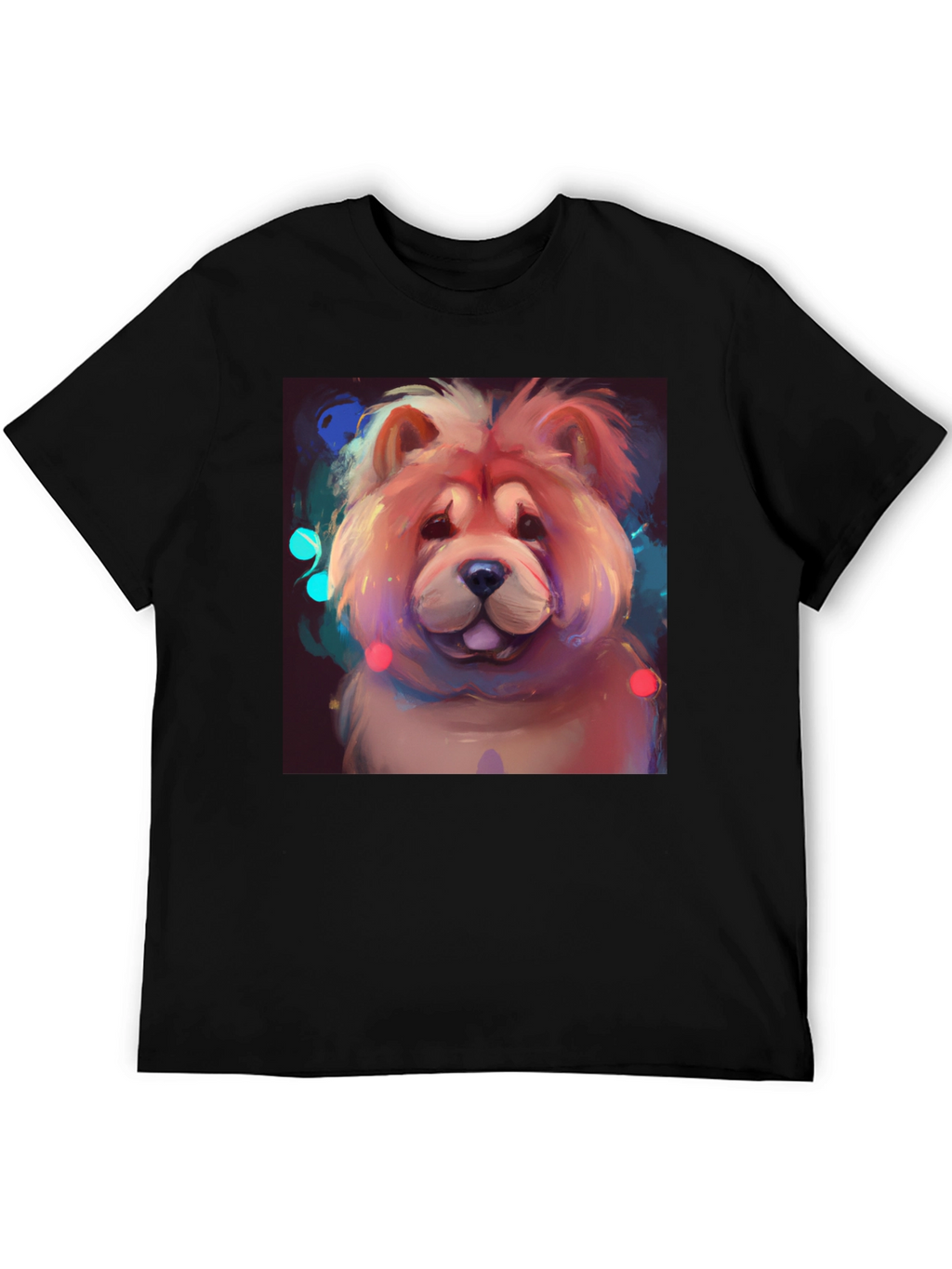 Cartoon Chow Chow Dog Graphic T-Shirt