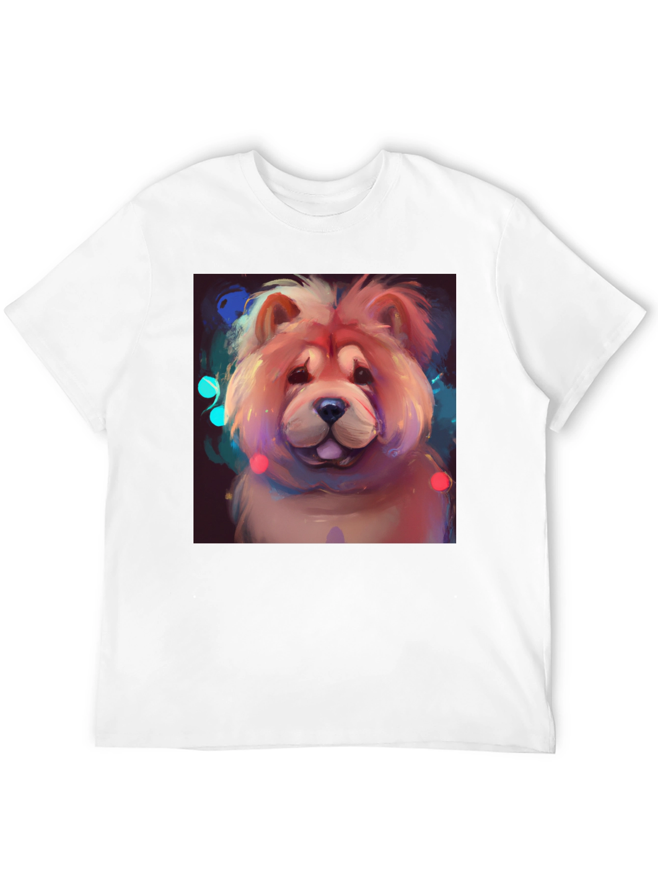 Cartoon Chow Chow Dog Graphic T-Shirt