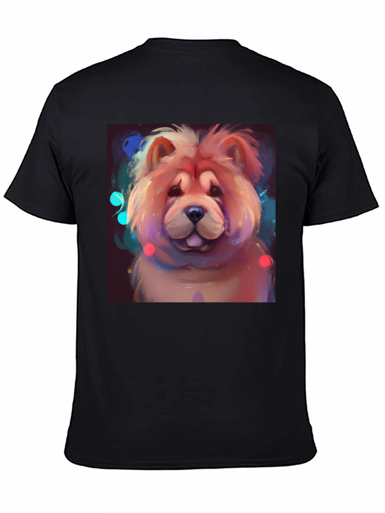 Cartoon Chow Chow Dog Graphic T-Shirt