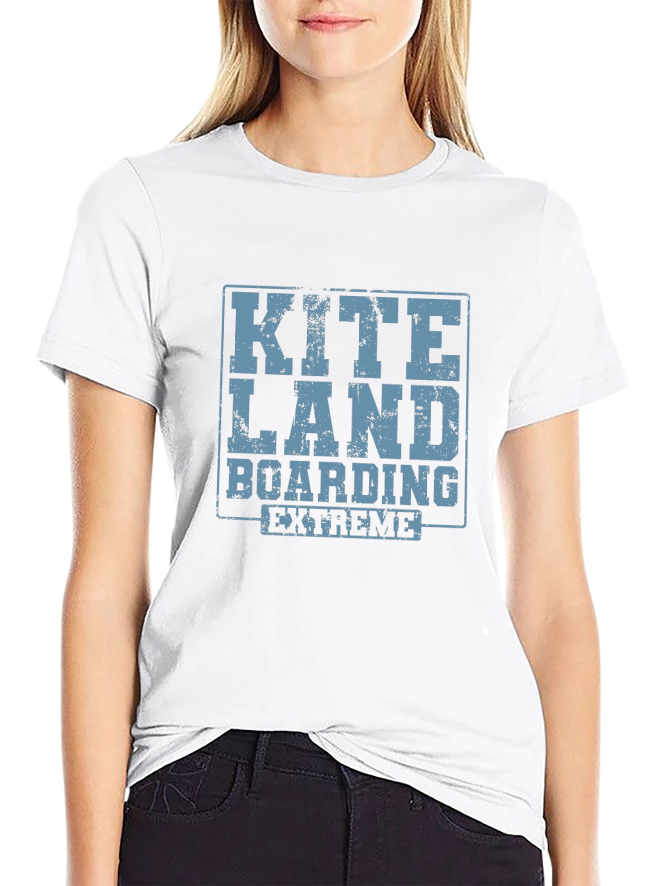 Kite Land Boarding Extreme Black T-Shirt