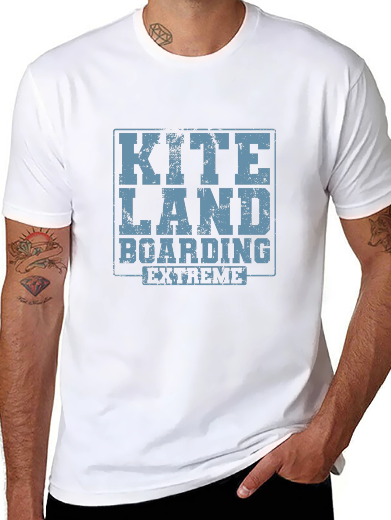 Kite Land Boarding Extreme Black T-Shirt