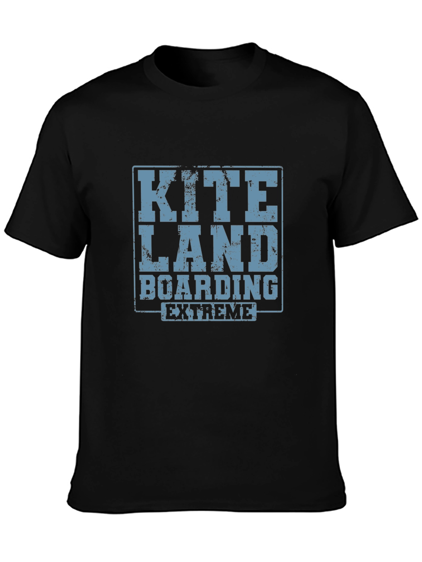 Kite Land Boarding Extreme Black T-Shirt