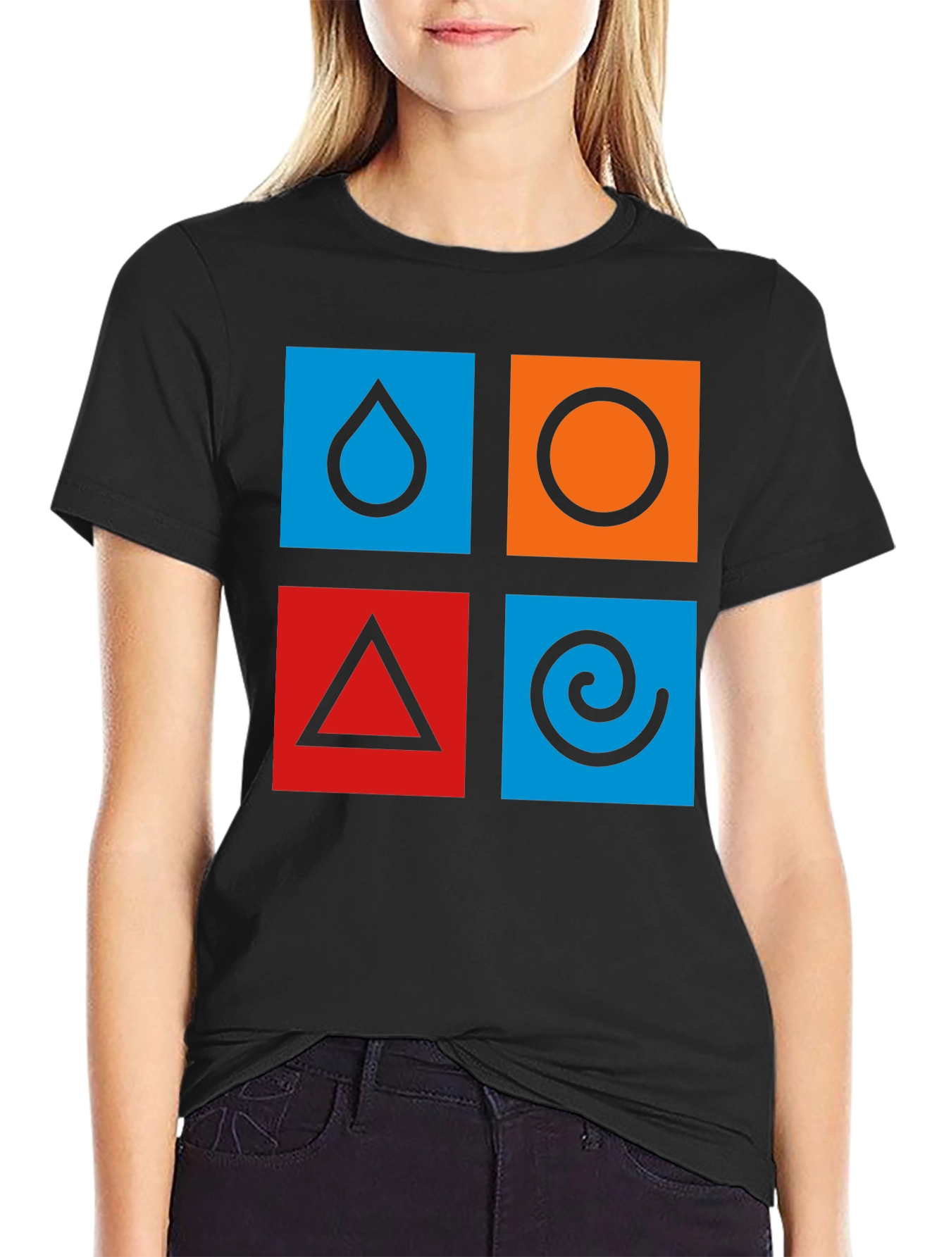 Elemental Symbol T-Shirt - Earth Air Fire Water
