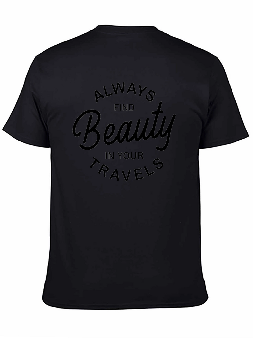 Beauty Travels Black Graphic Tee