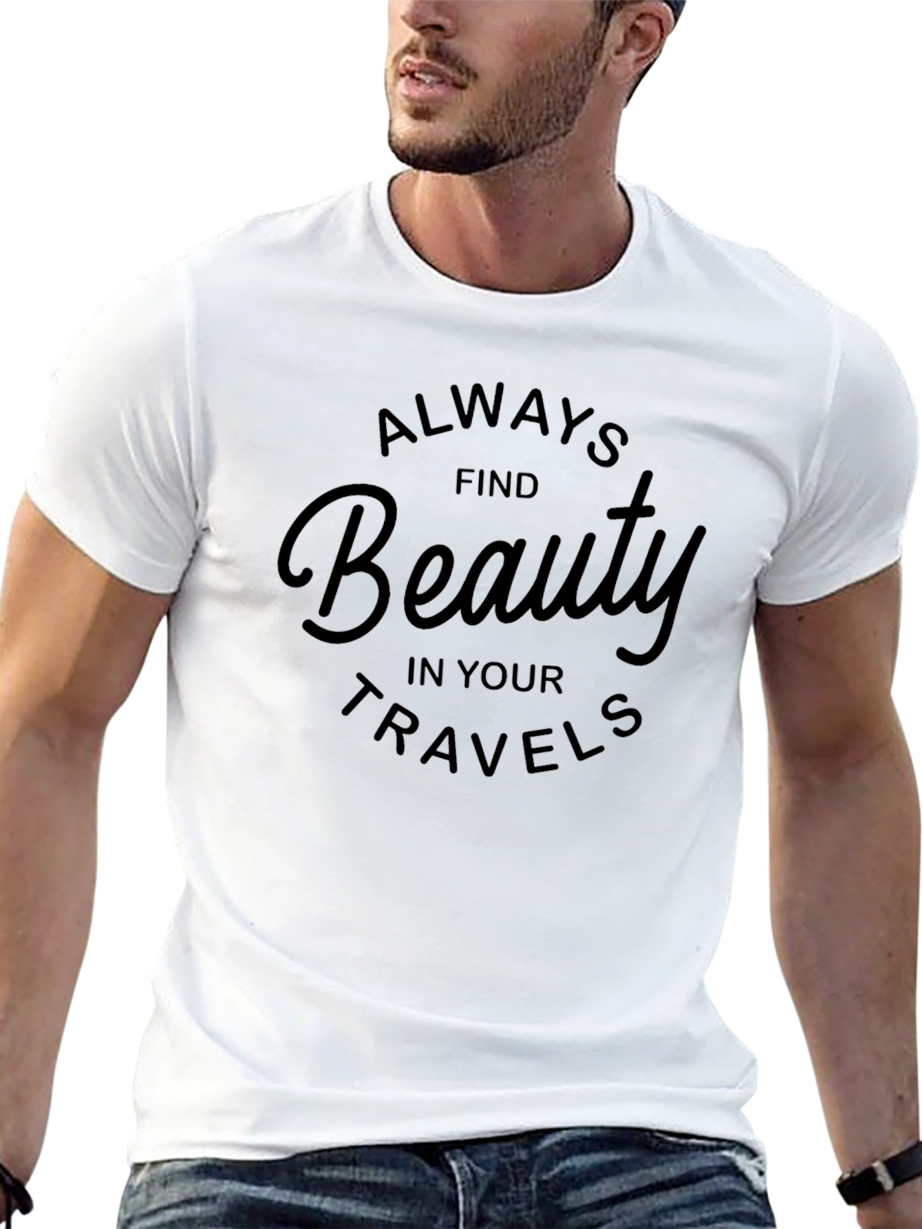 Beauty Travels Black Graphic Tee