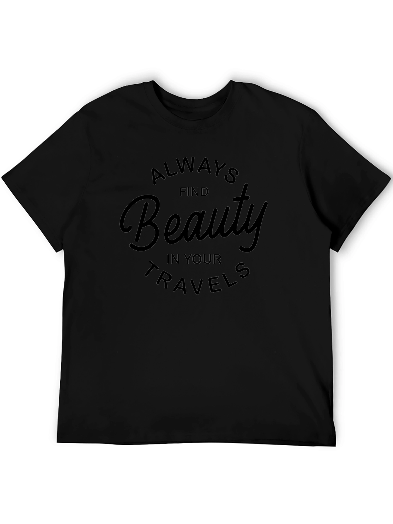 Beauty Travels Black Graphic Tee
