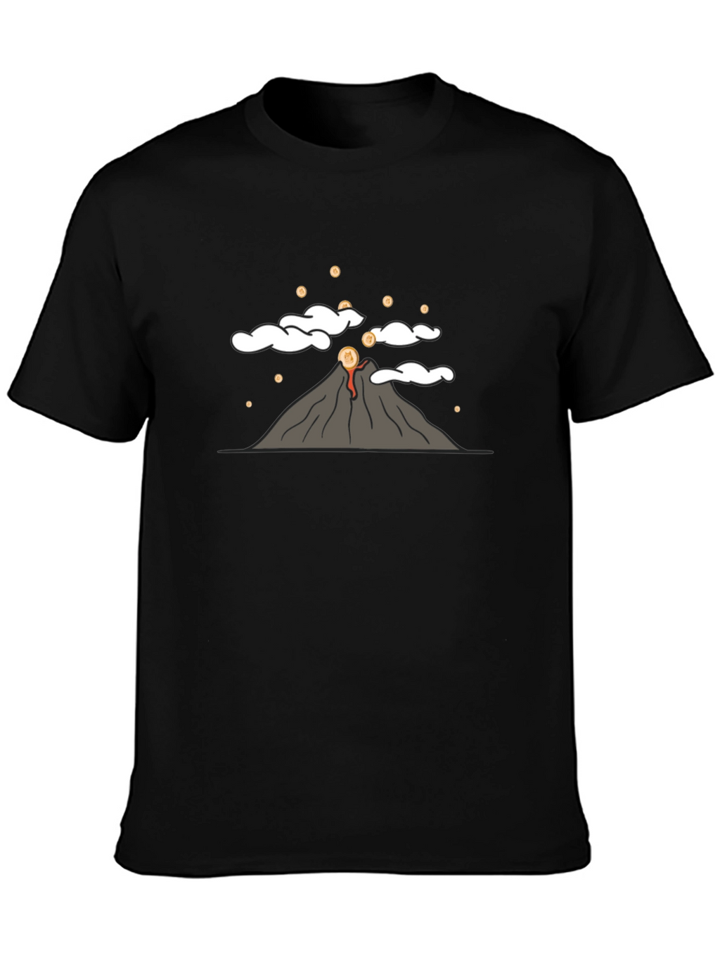 Volcano Coin T-Shirt - Erupting Style