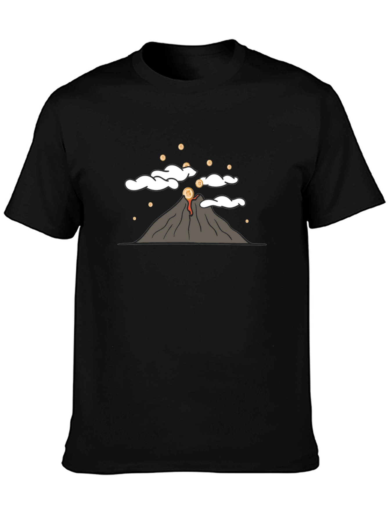 Volcano Coin T-Shirt - Erupting Style