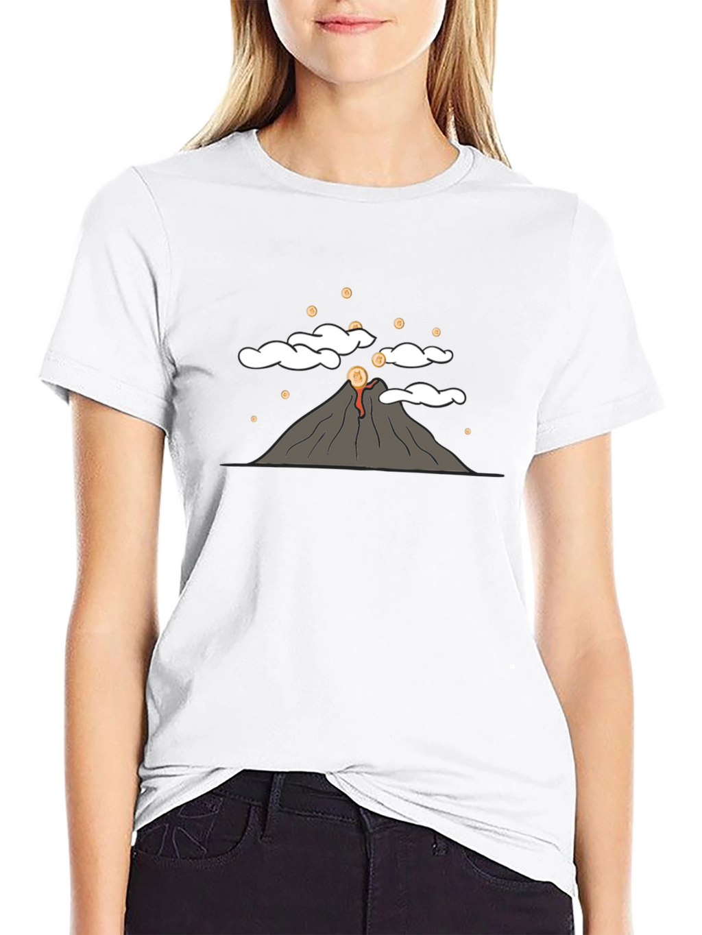 Volcano Coin T-Shirt - Erupting Style