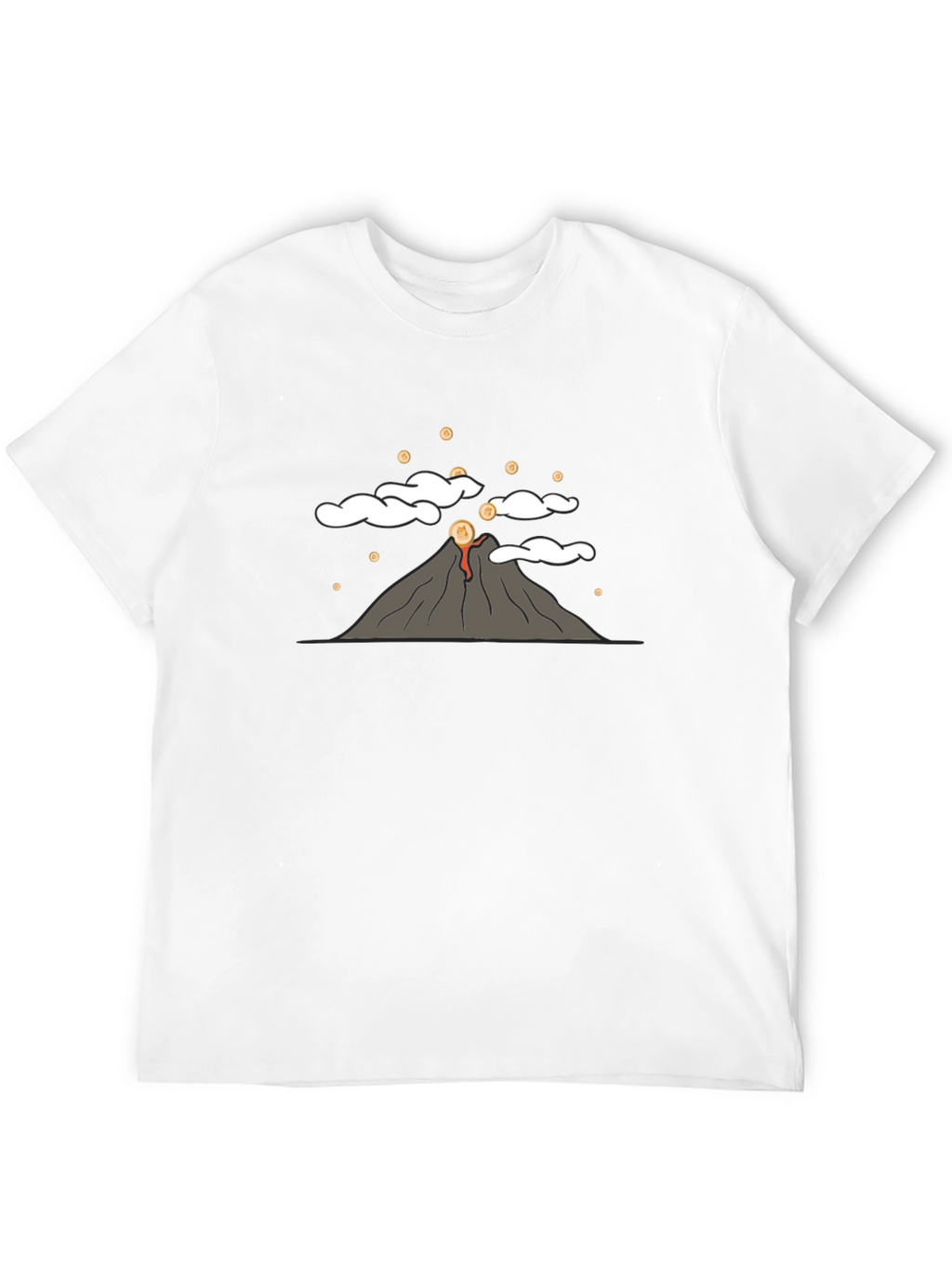 Volcano Coin T-Shirt - Erupting Style