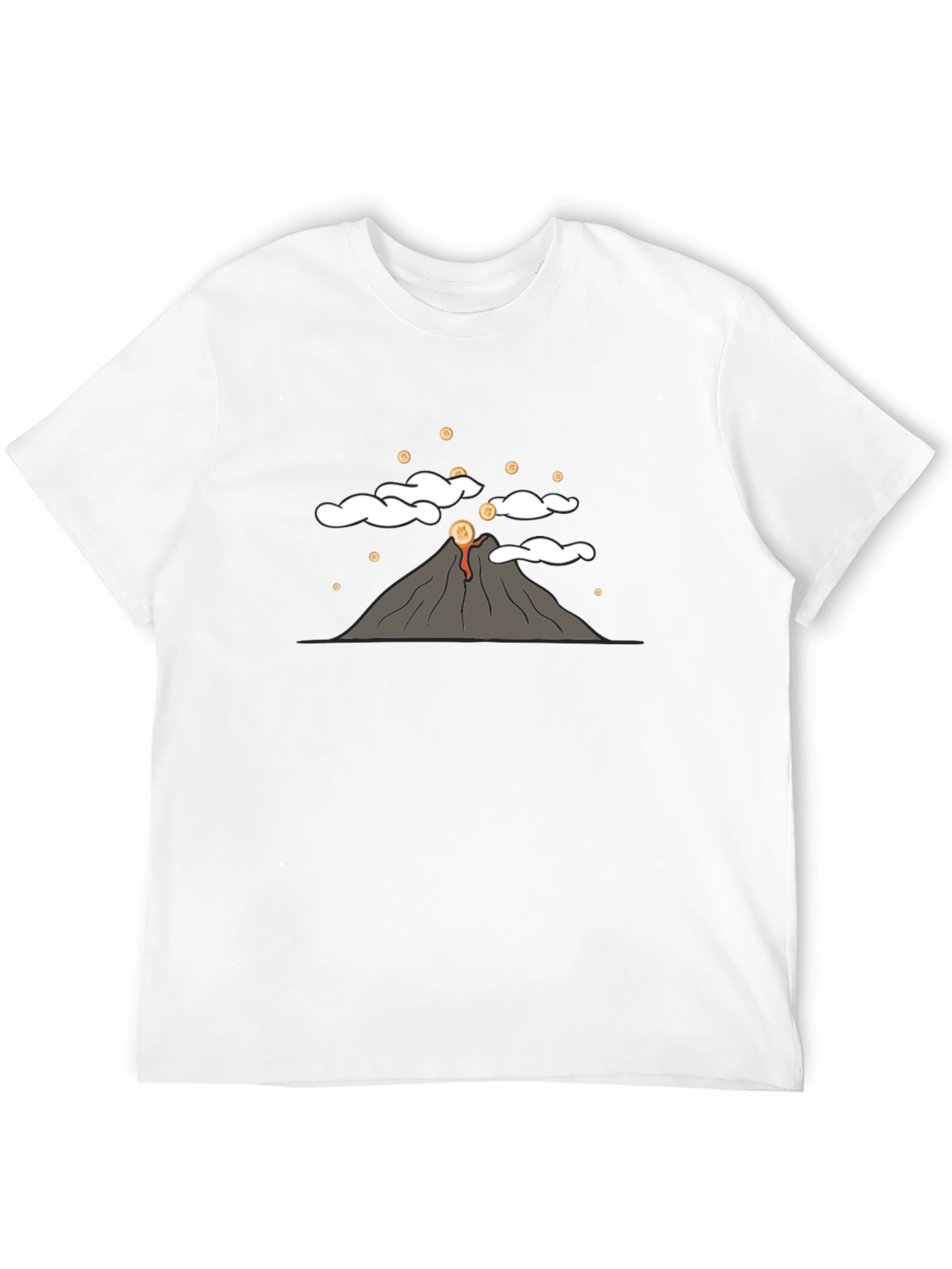 Volcano Coin T-Shirt - Erupting Style