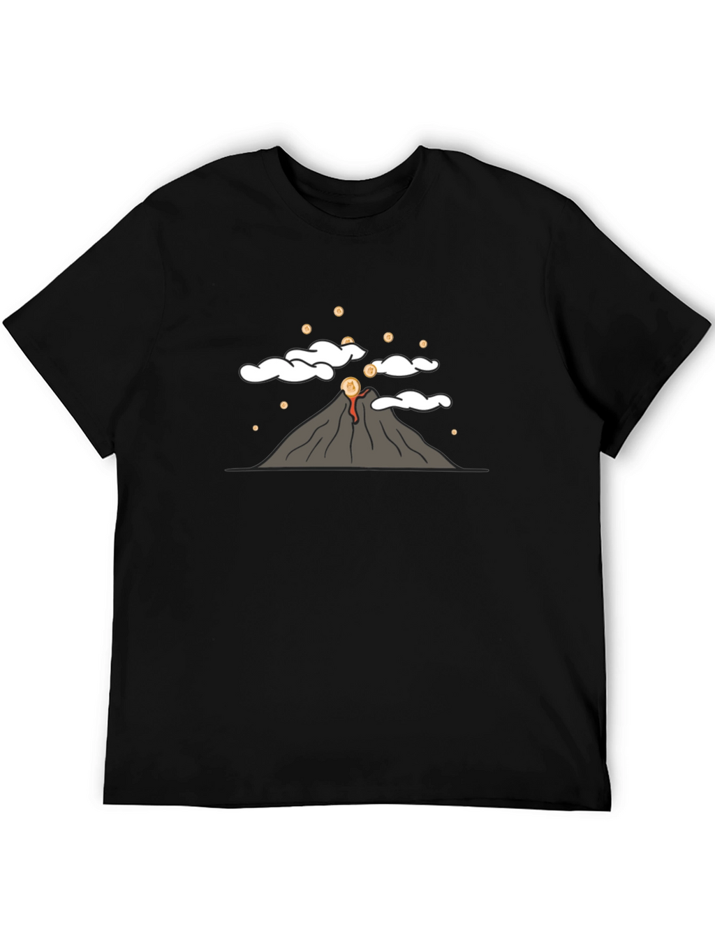 Volcano Coin T-Shirt - Erupting Style