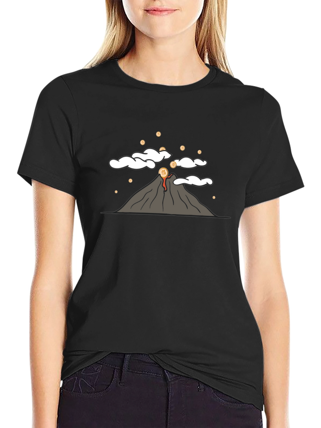 Volcano Coin T-Shirt - Erupting Style