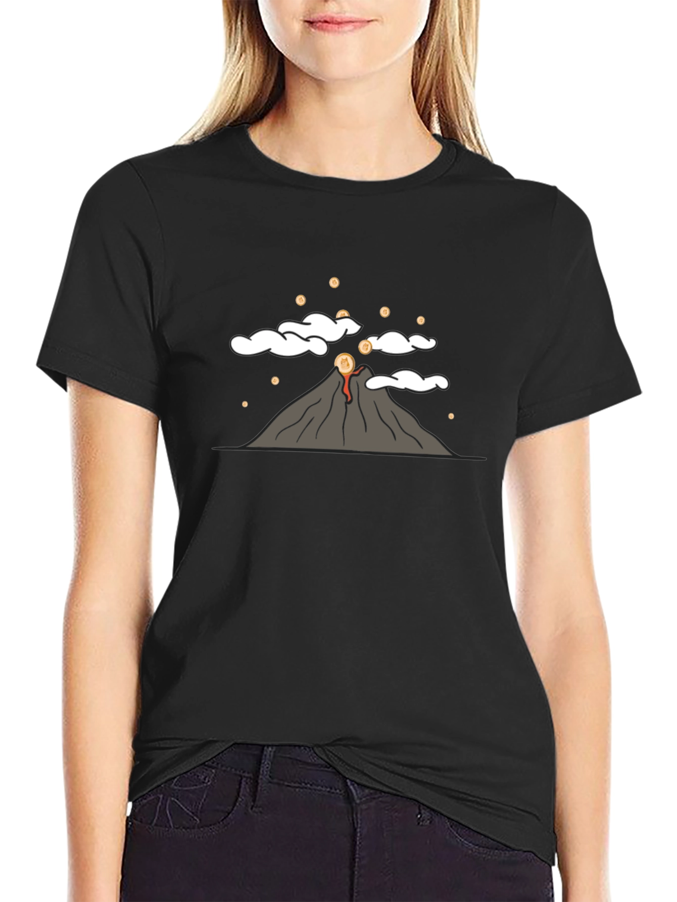Volcano Coin T-Shirt - Erupting Style