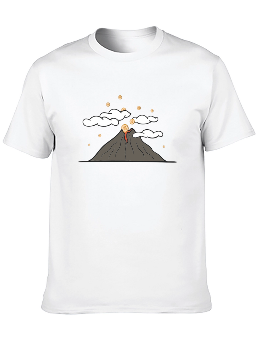 Volcano Coin T-Shirt - Erupting Style
