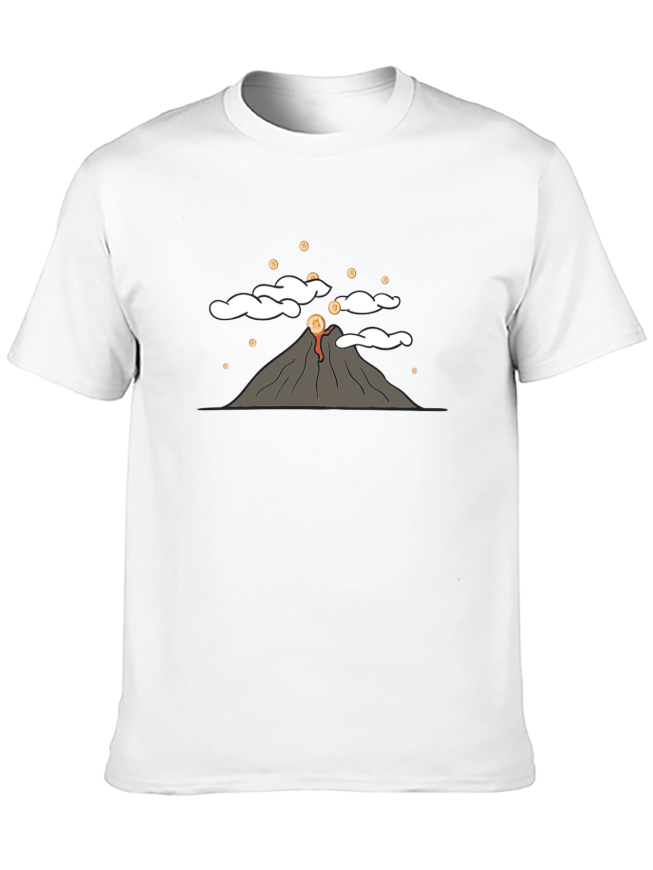Volcano Coin T-Shirt - Erupting Style