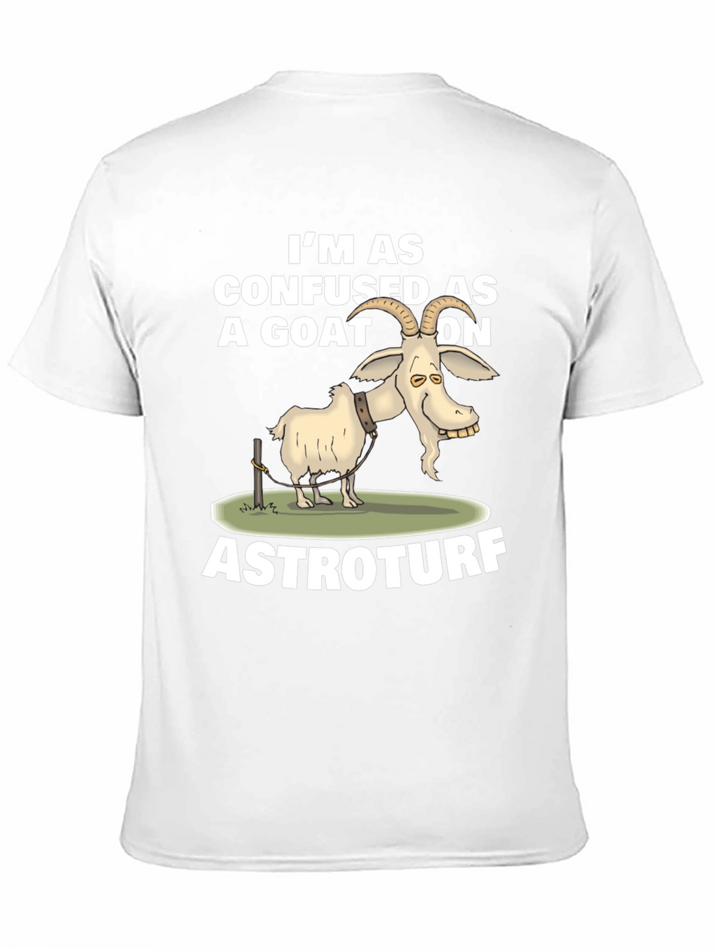 Confused Goat on Astroturf Graphic T-Shirt
