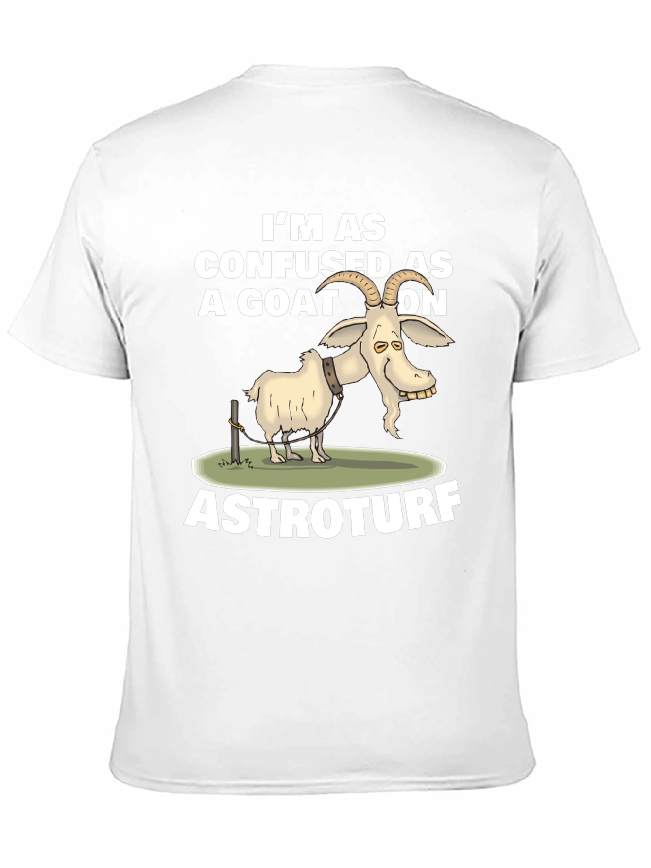 Confused Goat on Astroturf Graphic T-Shirt
