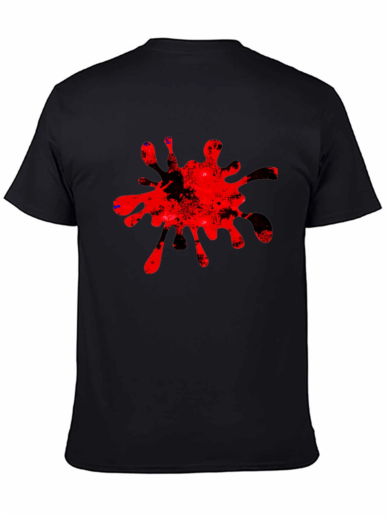 Bold Red Splatter Graphic Tee - Casual Cool