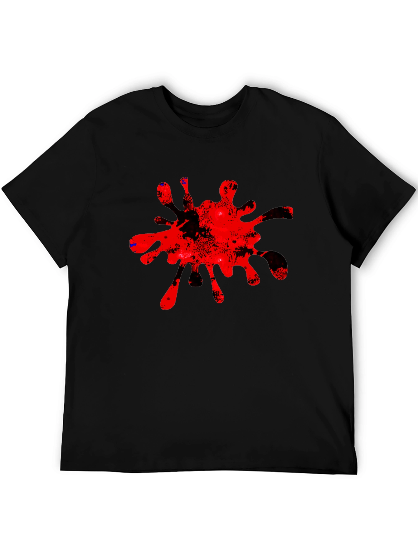 Bold Red Splatter Graphic Tee - Casual Cool