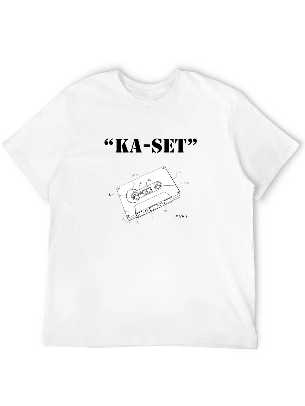 Ka-Set Black T-Shirt - Retro Cassette Design