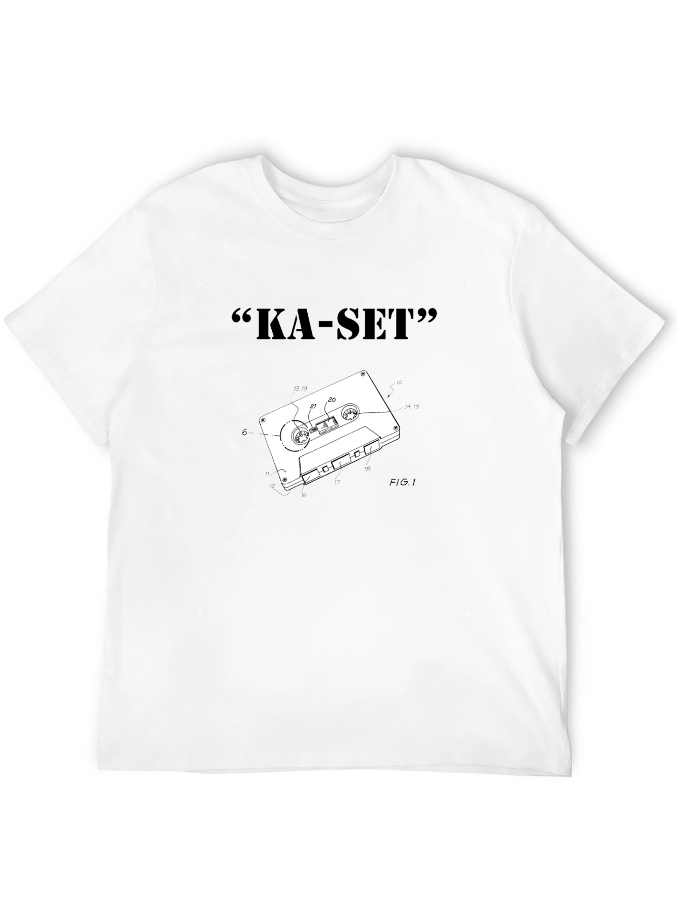 Ka-Set Black T-Shirt - Retro Cassette Design