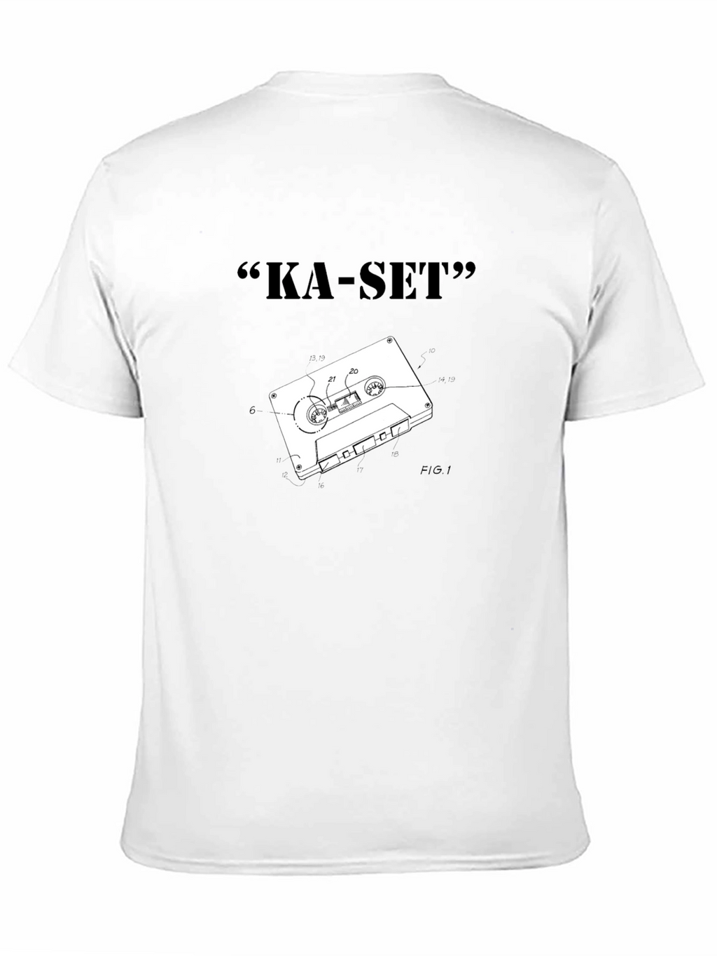 Ka-Set Black T-Shirt - Retro Cassette Design