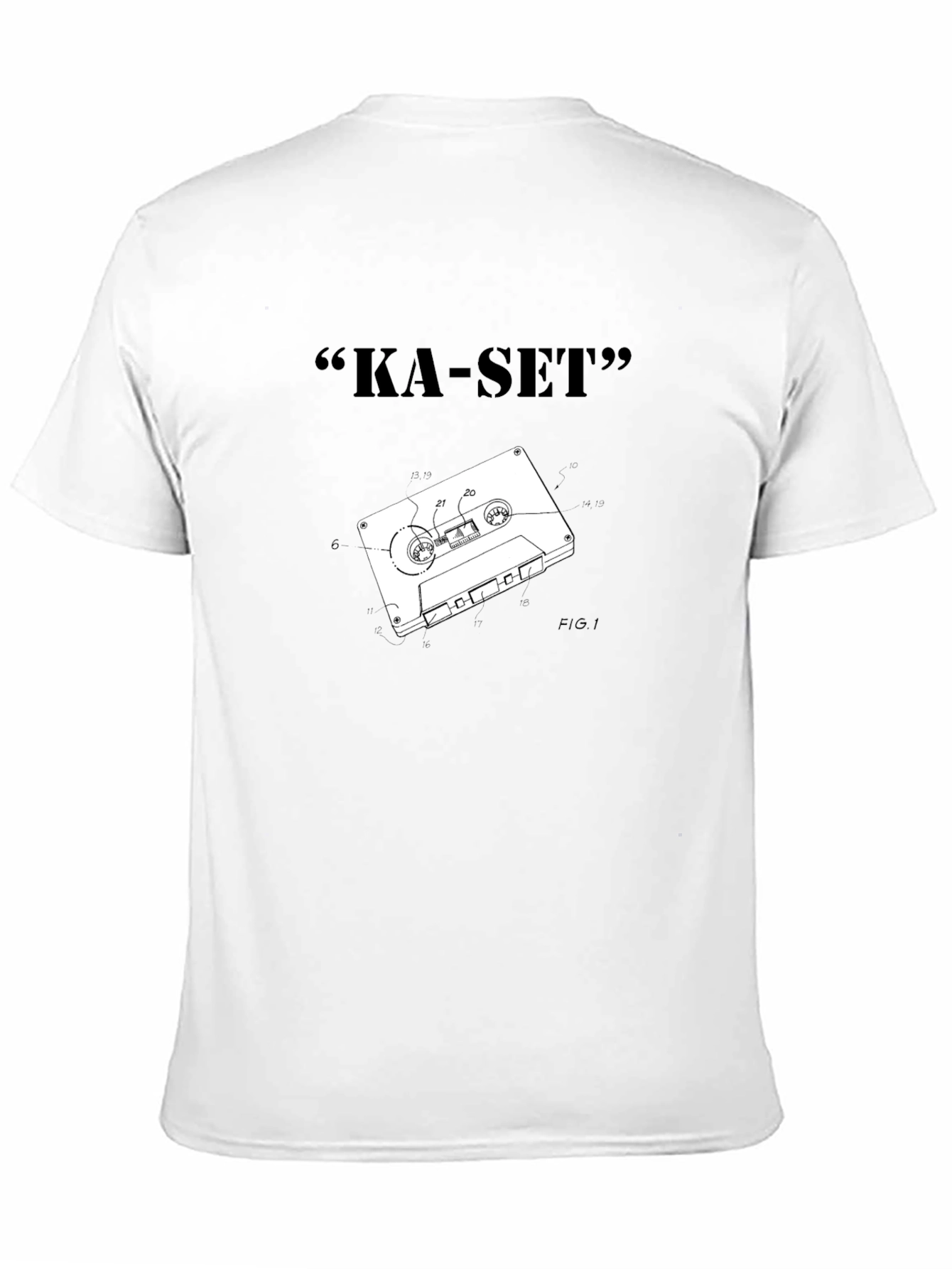 Ka-Set Black T-Shirt - Retro Cassette Design
