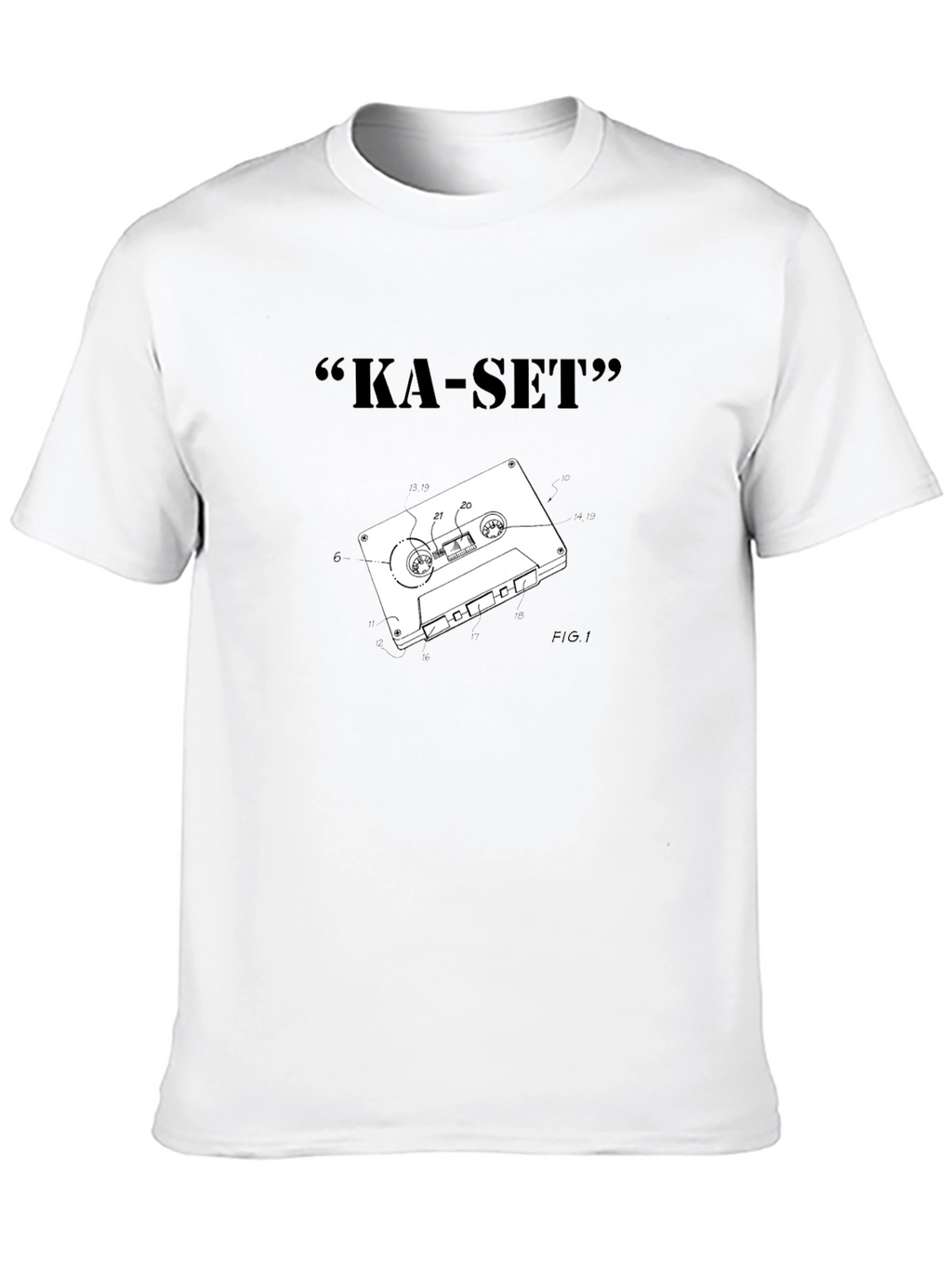 Ka-Set Black T-Shirt - Retro Cassette Design