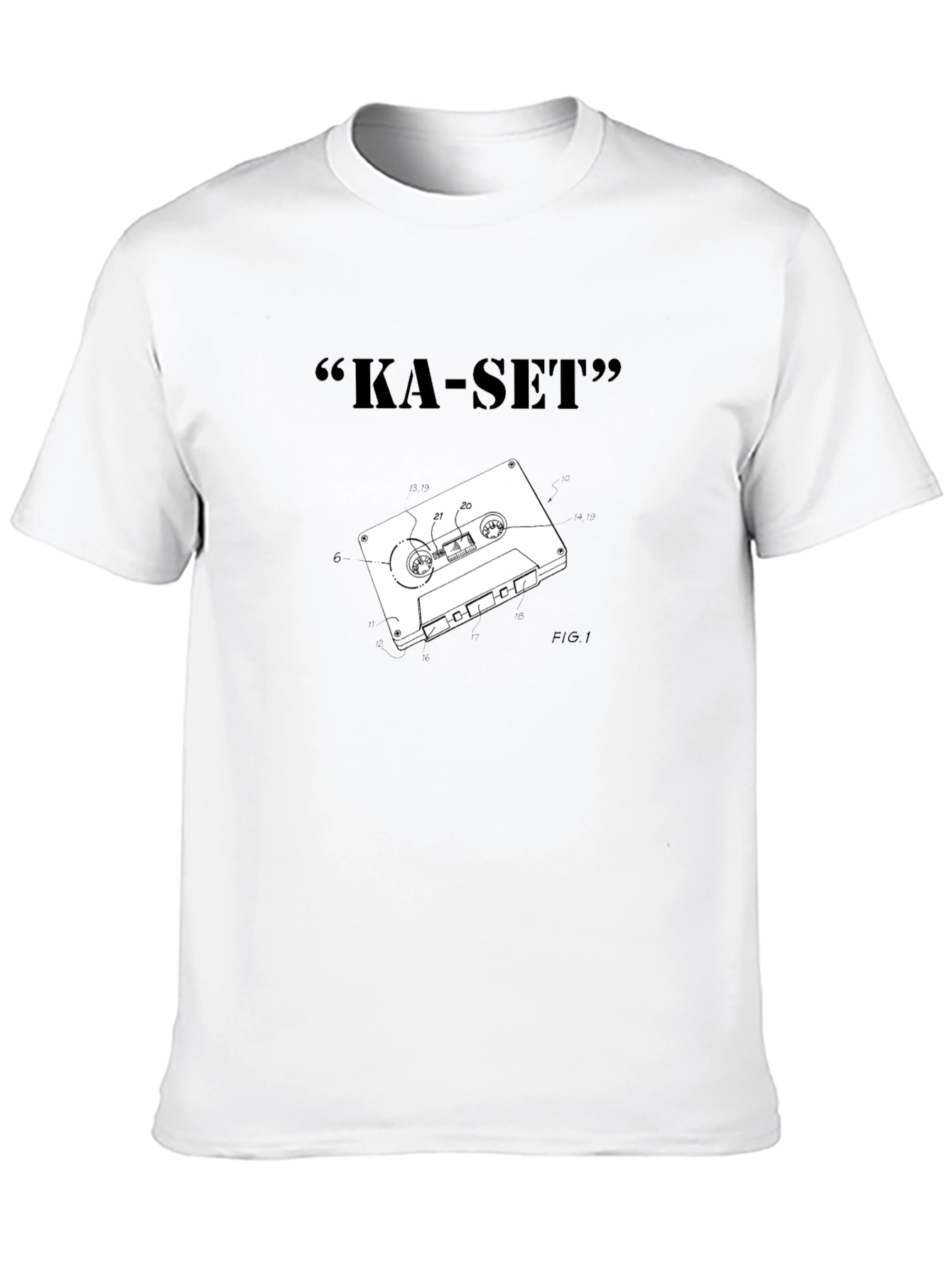 Ka-Set Black T-Shirt - Retro Cassette Design
