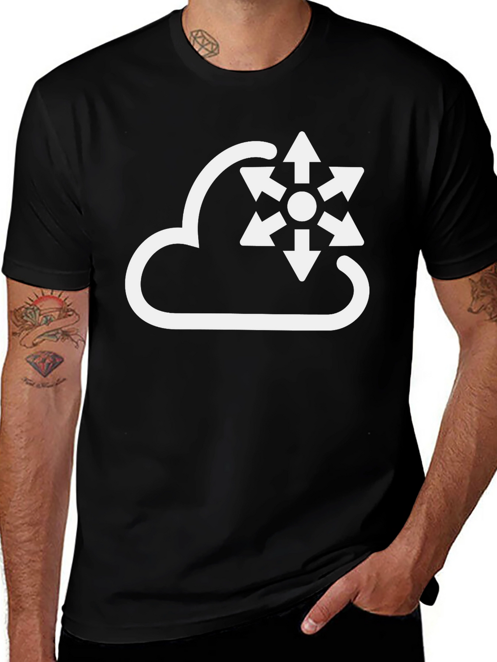 Cloud Data Flow Black T-Shirt